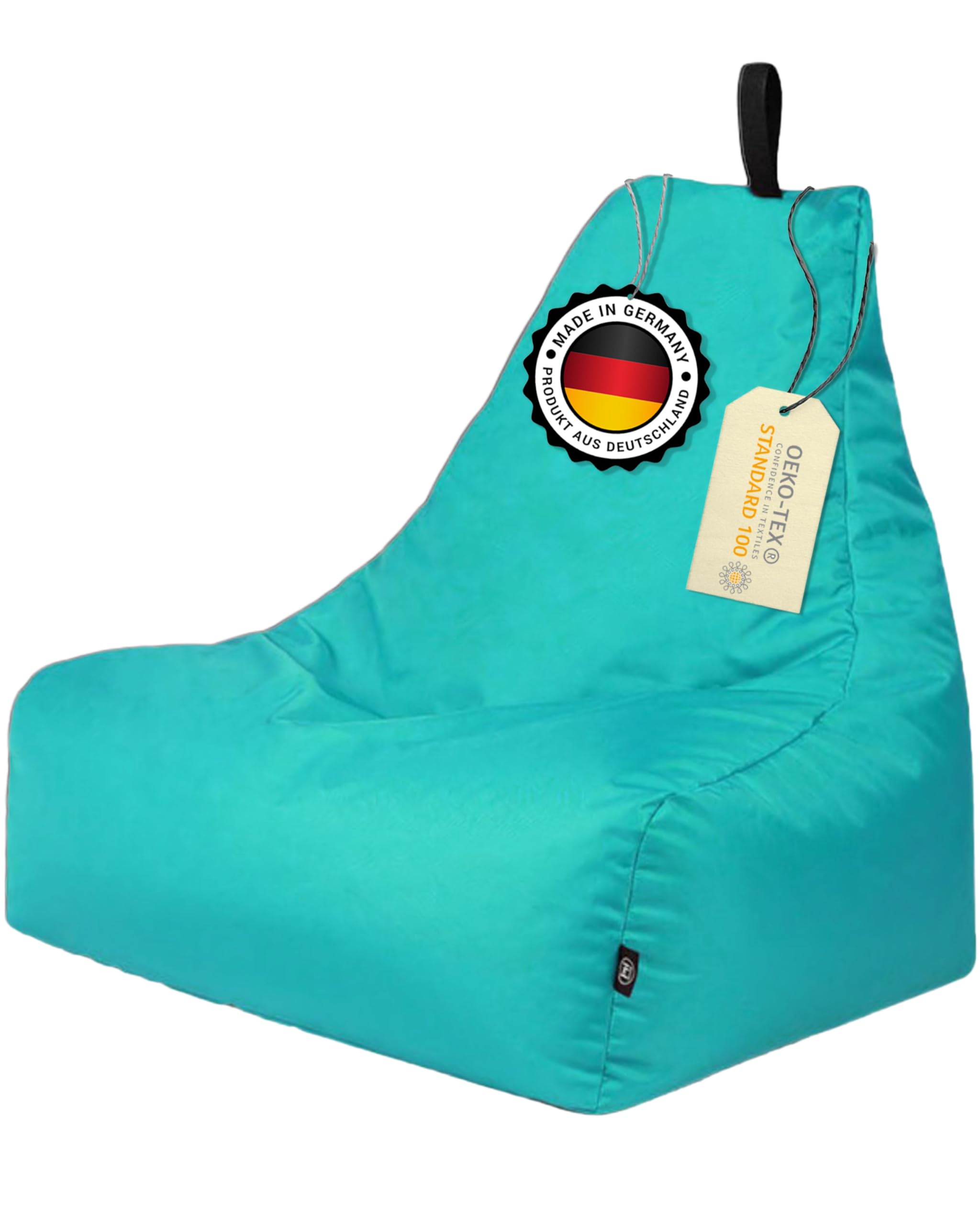 PatchHome XL fotel wypoczynkowy – ergonomiczny worek do siedzenia dla graczy, do salonu i na zewnątrz – z wypełnieniem styropianowym, poszewką nadającą się do prania i zamkiem błyskawicznym do