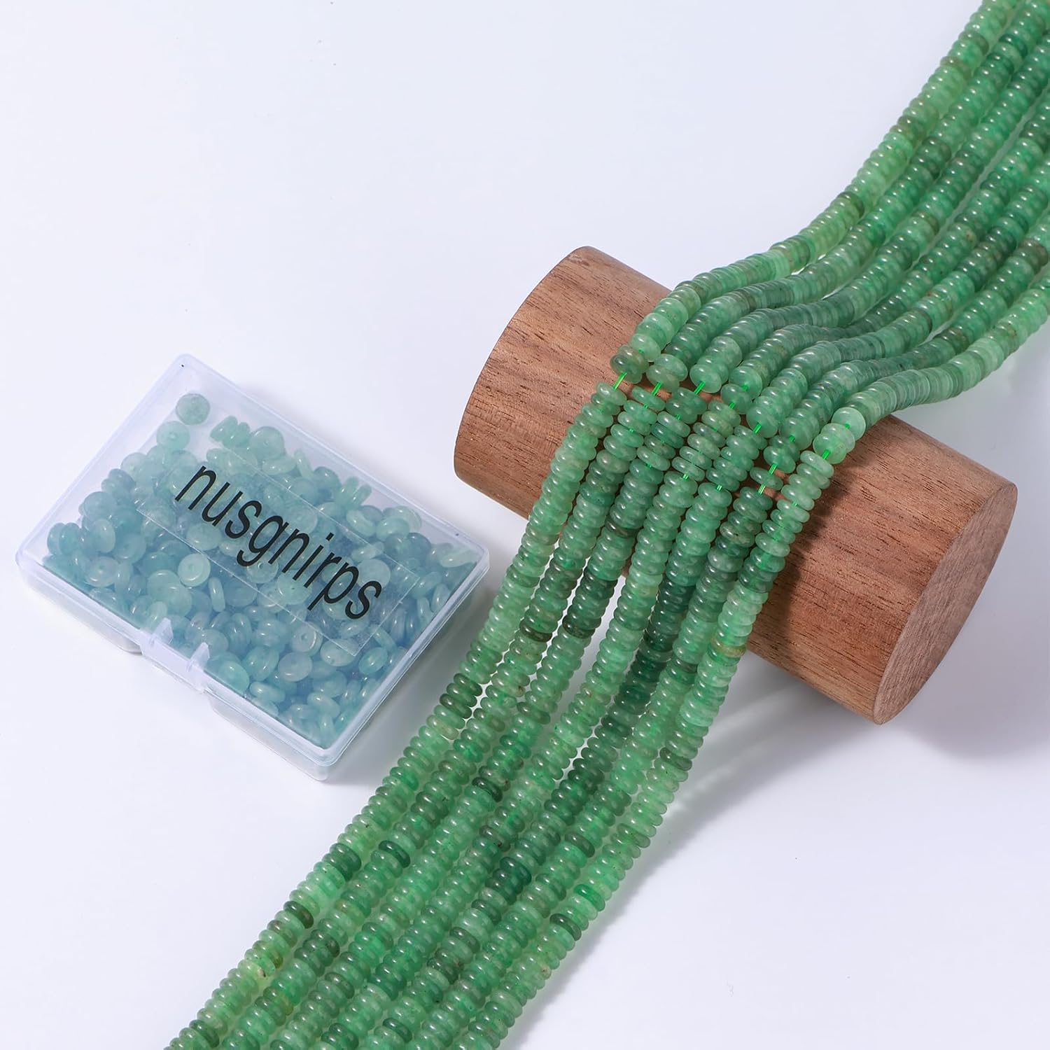 Natural Green Aventurine Disk Stone Spacer Beads 6x2mm 38cm/str Flat Rondelle Loose Semi Gemstone Caps for Making Bracelets Necklace - Image 6