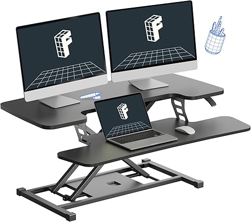 M7B 35-Inch Standing Desk Converter with Keyboard Tray