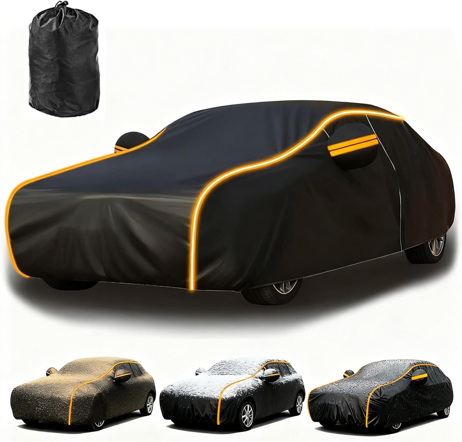 Housse Voiture Extérieur pour Renault Clio 6 (2025 2026) Hatchback,Bache Voiture Étanche,Coupe-Vent,Anti-Pluie,Anti-Neige,Anti-PoussièRe Et Anti-Rayures,Fermeture éclair Latérale mzfa