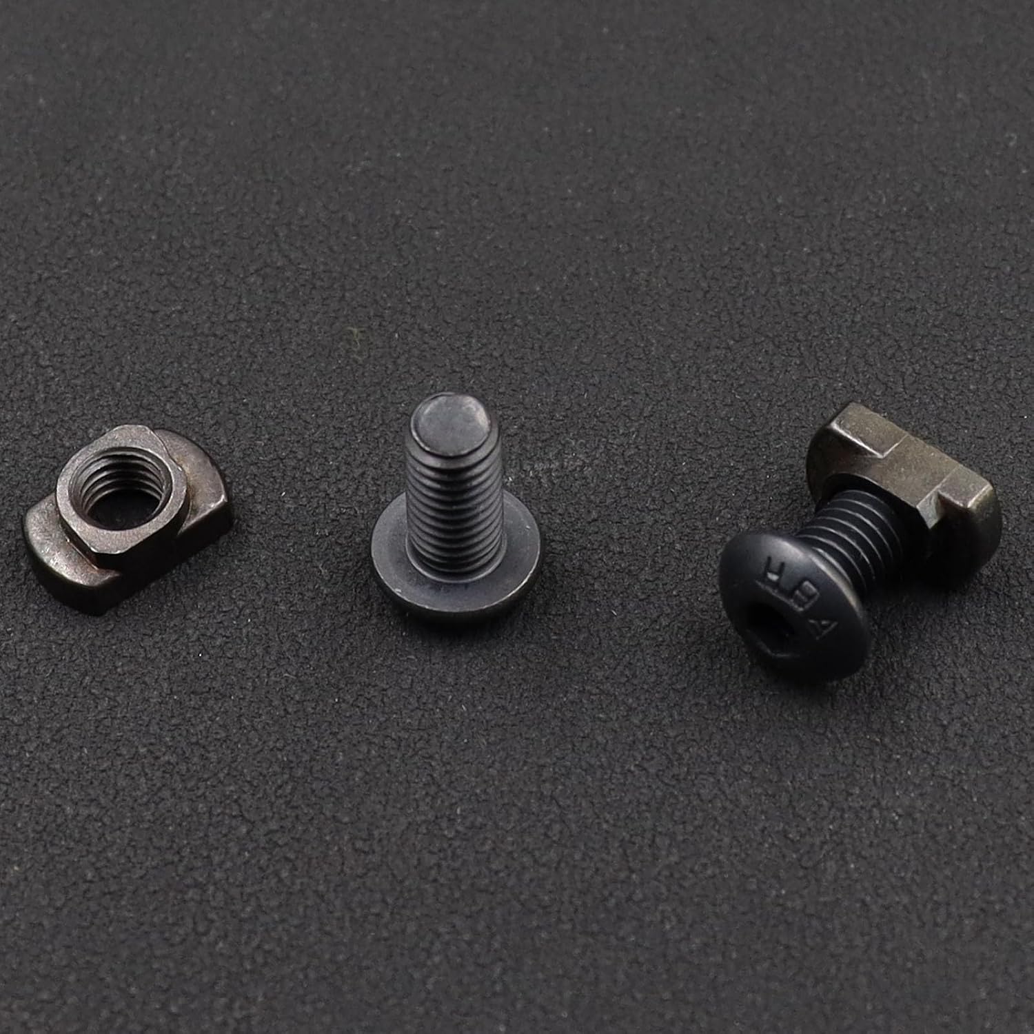 24 Sets M5 Mlok T-Nuts & Screws Replacement Sets Steel, for Mlok System Accessory Installation, with Allen Key (M5-Button-Head Cap)