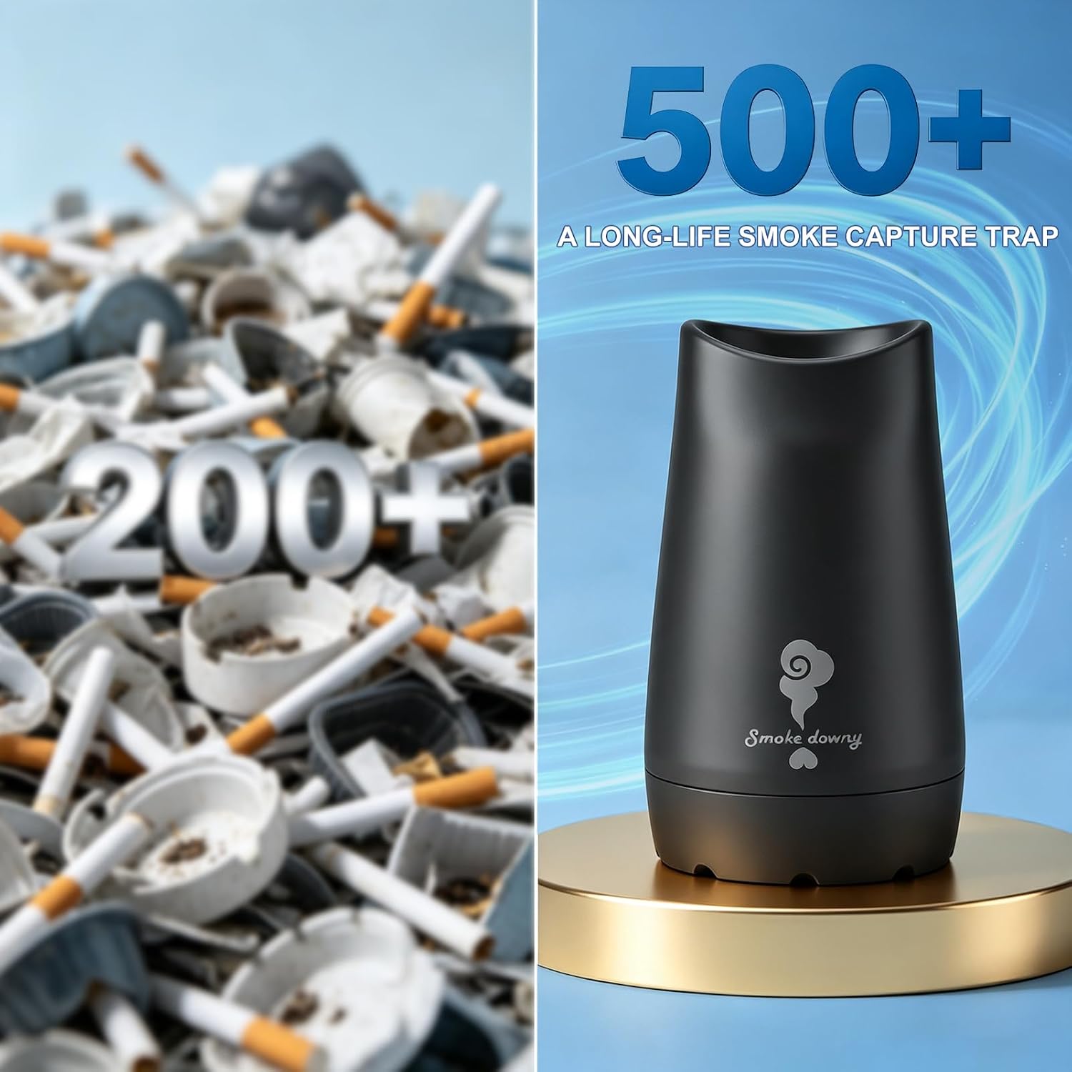 Smoke Filter, Reusable Up to 500 Uses with Replaceable Filter