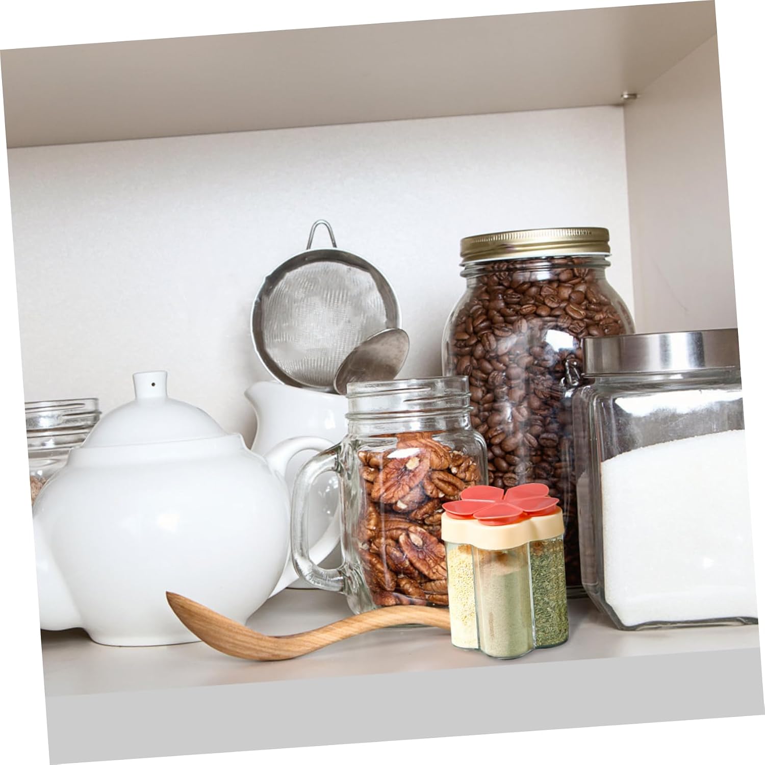 Alipis Convenient Seasoning Jars 5 Compartment Spice Containers Easy to Clean Individual Compartment Access