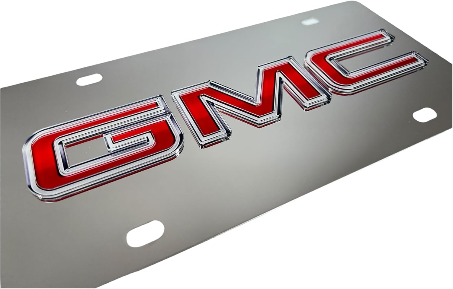 Eurosport Daytona- Compatible with -, GMC Badge -Stainless Steel License Plate