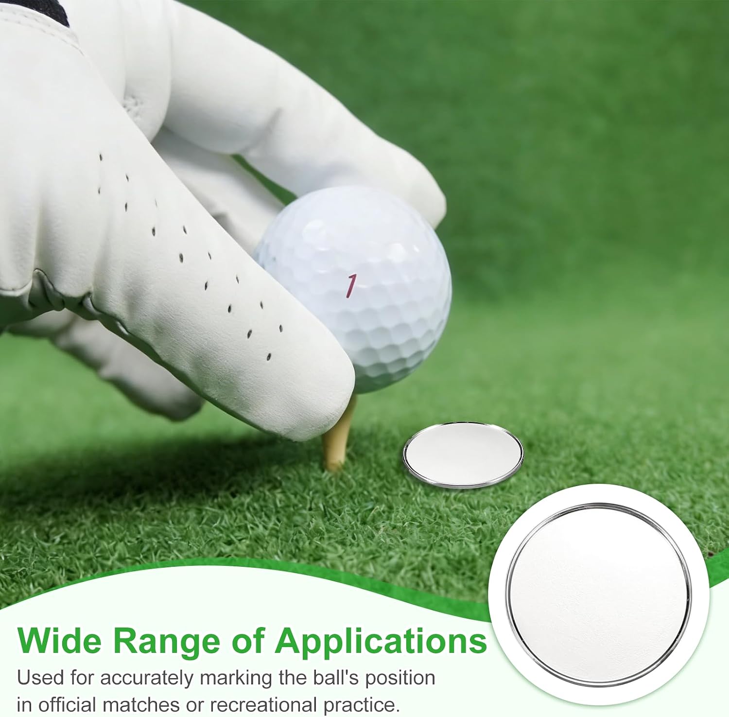 Golf Ball Marker, Golf Cap Clip Metal Blank Ball Position Marking Golfing Tool-Fitting for Men Women Golfers/Table Games image 5