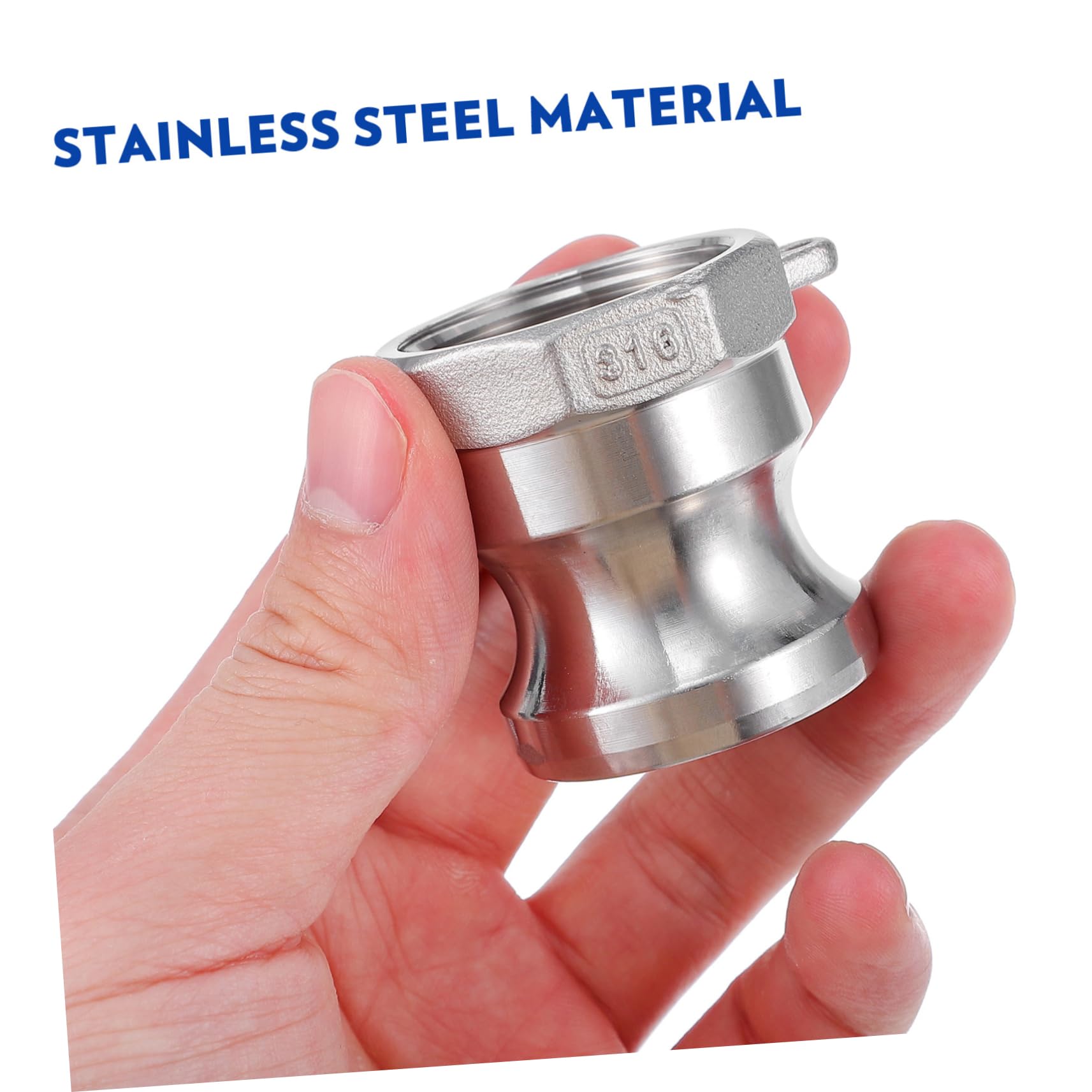 PRETYZOOM 1pc Cam- Outdoor Fitting Coupler Irrigation Couplings Lock Stainless Steel Silver