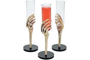 Fun Skeleton Hand Flute Glasses for Halloween