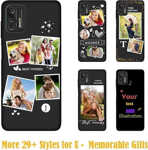 Vista 219 de Funda personalizada para Motorola Moto G Stylus 2021 con nombre de foto, texto y foto, GStylus personalizado -21 funda suave y fina (negro) de 6.8
