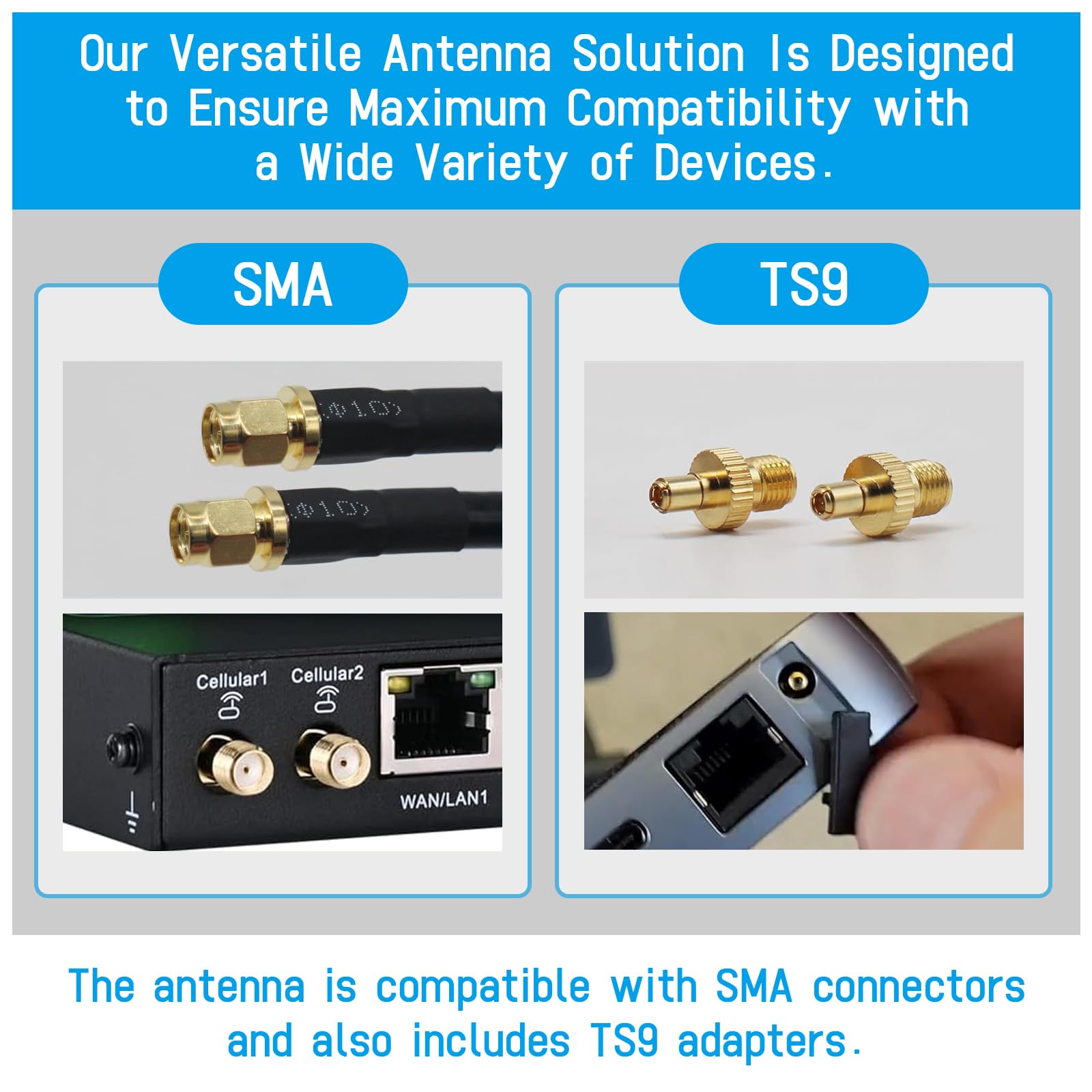 Antena Satelital Para Internet Router Sim ZHITING Antena 4G LTE