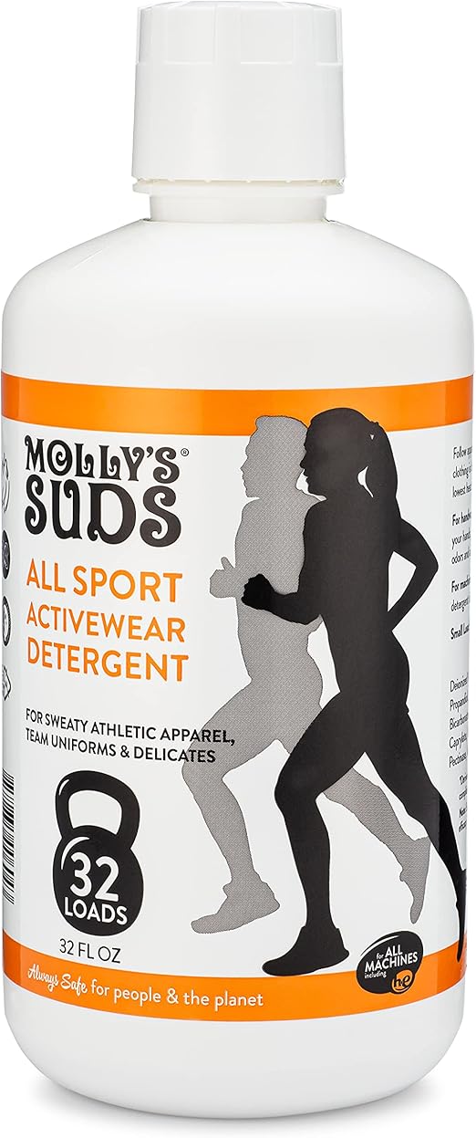 Molly's Suds All Sport Laundry Wash | Gentle Detergent for Workout Clothes, Athletic Wear, and Sports Fabrics | 32 Loads