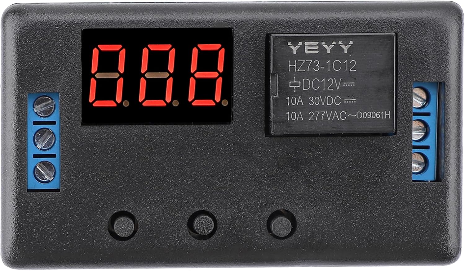 DROK 12V Timer Relay 2pcs, LED Display 4-Mode On-Off Automotive Time Delay Relay, Electric Delay Timer Switch 0.1s to 999min