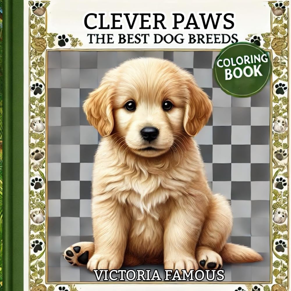 Clever Paws The Best Dog Breeds: Coloring Book