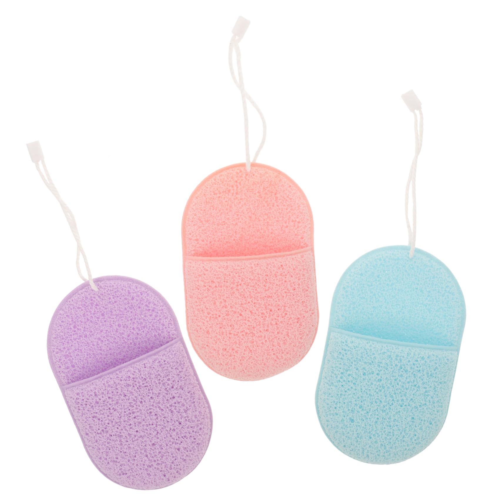 FRCOLOR 15 Piezas Lavado De Cara Almohadillas Exfoliantes Faciales Esponja Herramienta Limpieza