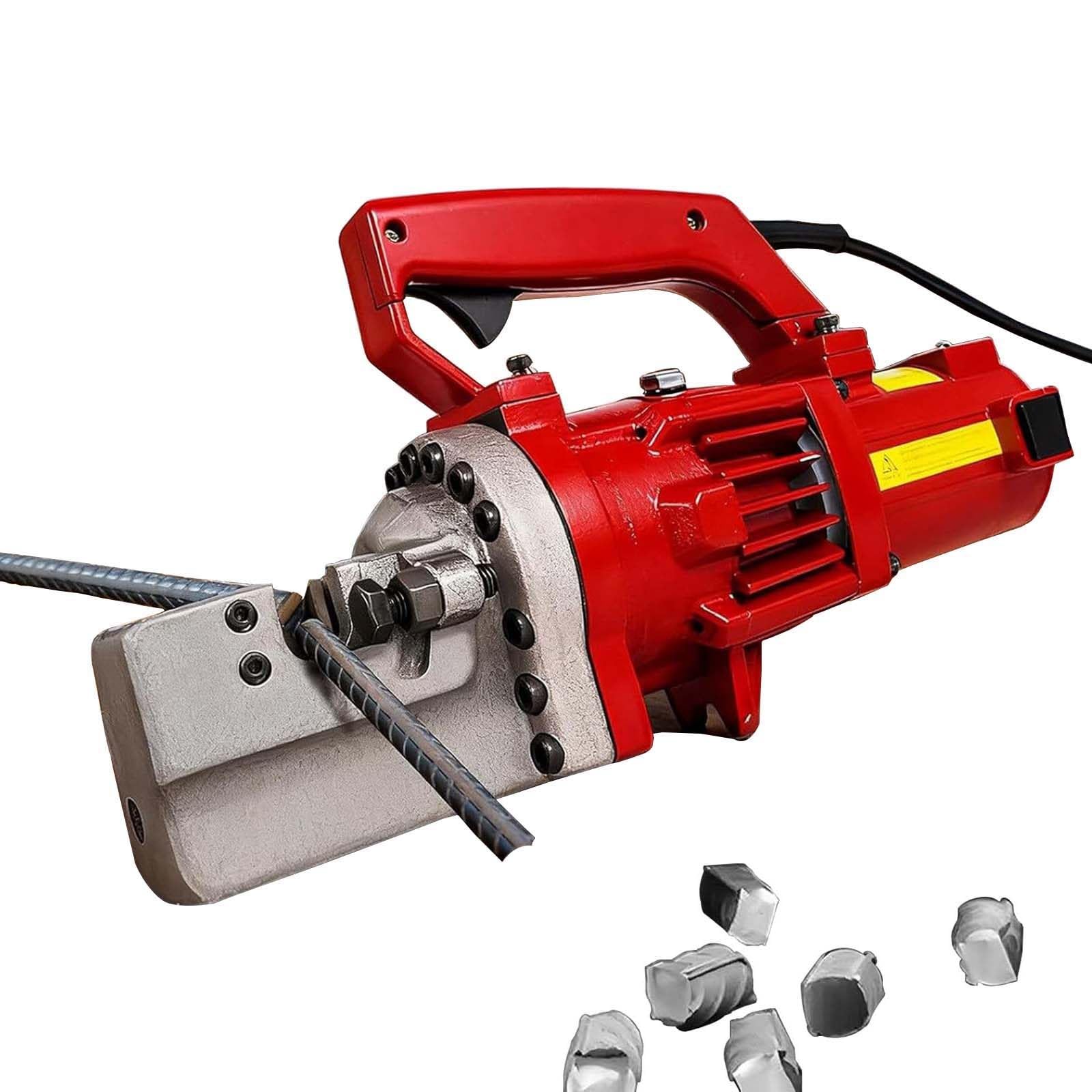 DPLWJPP Electric Hydraulic Rebar Shear Cutting Portable Steel Rebar Cutting Tool Handheld Cutting Hydraulic Steel Bar Cutter for 4-20mm Diameter for Construction Diy Projects Red