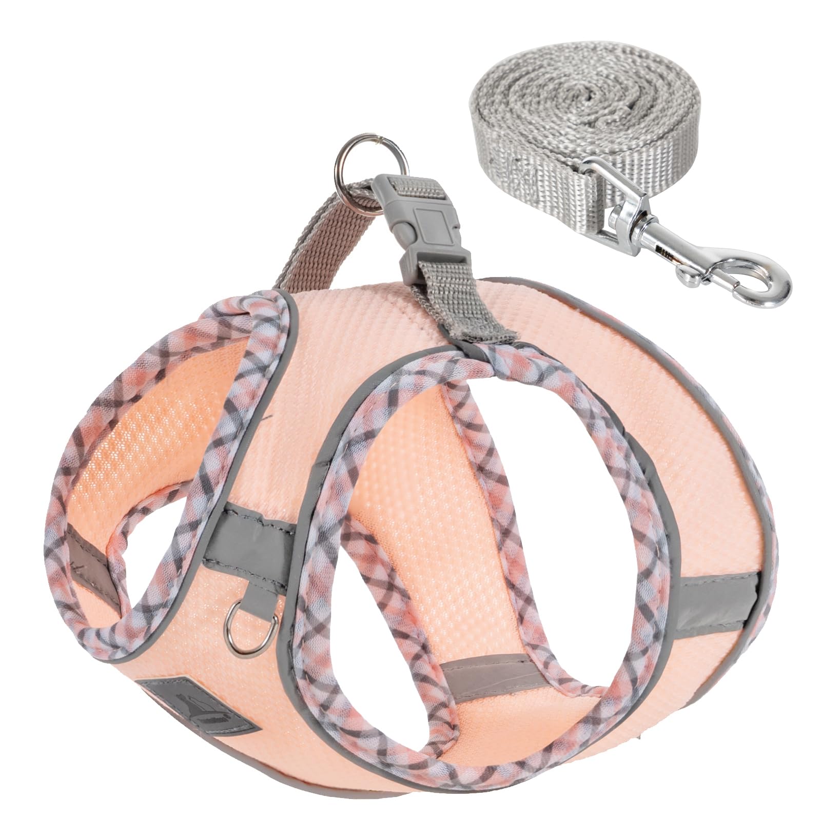 TomteNisse Dog Harness and Leash Set, No Pull Pet Harness for Small Dogs Easy Walking,Soft Breathable Small Dog Harness,Adjustable Reflective Step in Vest Harness for Puppy,Kitten, Cats