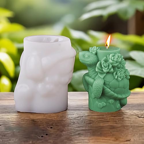 Miniatura 11 de Paquete de 6 moldes de flores, moldes de peonía, rosa, 3D y silicona para fundición de resina y fabricación de velas