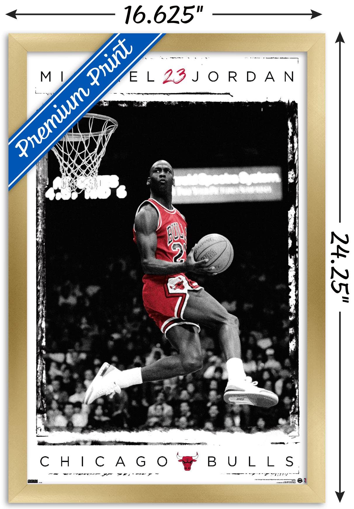 Amazon.com: Trends International Michael Jordan - Dunk Wall Poster