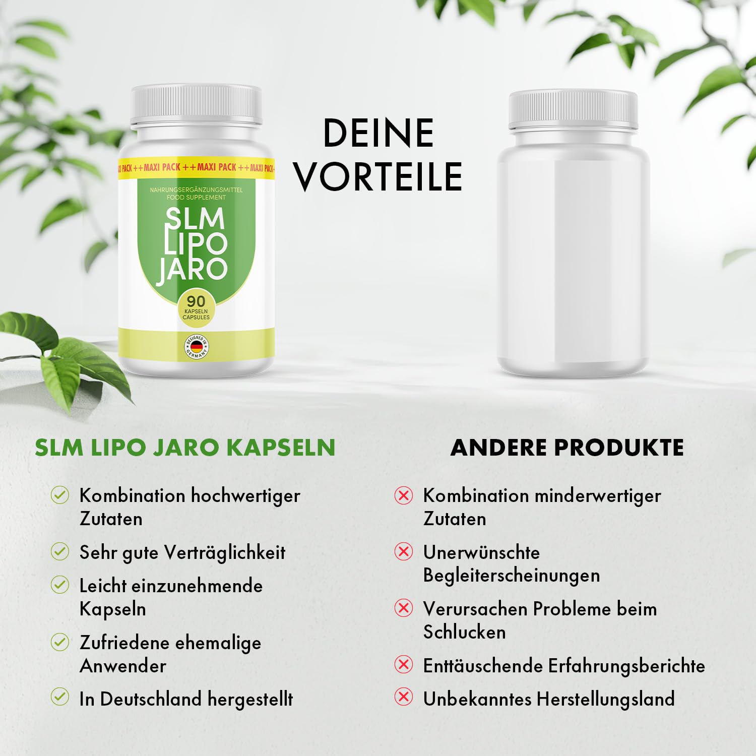 Slm Lipo Jaro Kapseln | Dein zuverlässiger Partner | Einfache Anwendung | 90 Kapseln