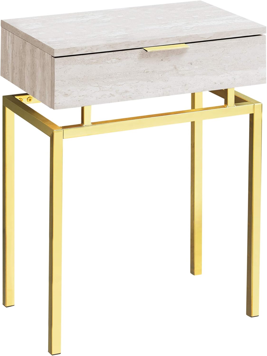 Monarch Specialties I Accent, END Table, Night Stand, BEIGE