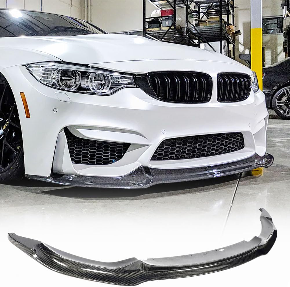 MCARCAR KIT Carbon Fiber Front Lip Compatible with 2015-2020 BMW F80 F82 M3 M4 Front Splitter Bumber Lower Protector Air Dam Chin Spoiler Splitter Factor Outlet