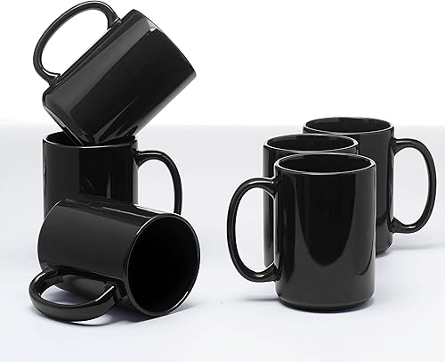 Miniatura 6 de DISCOUNT PROMOS Juego de 10 tazas de café grandes de cerámica de 15 onzas, paquete a granel, perfectas para café, té, expreso, cacao caliente, otras