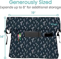 Vista 78 de Bolsa para silla de ruedas, Floral púrpura