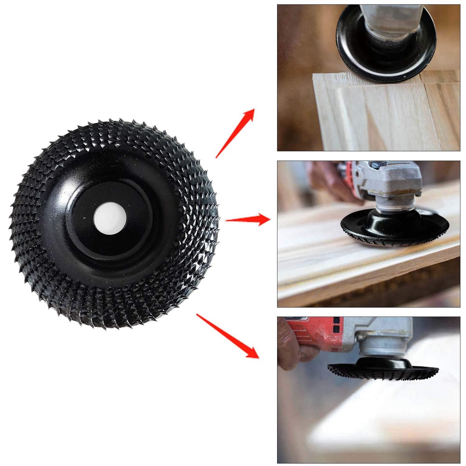 Mola per Lucidare, Disco per Smerigliatrice Ruota per Modellare il Legno da 4 Pollici, Disco per Modellare la Smerigliatura Del Legno per Smerigliatrici Angolari con 5/8 Pollici