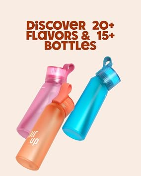 air up Gen 2 Flavored Water Bottle (21 oz) Charcoal Grey + 3 Peach Flavour Capsules | Sugar Free & Spill Proof Water Bottle with Straw