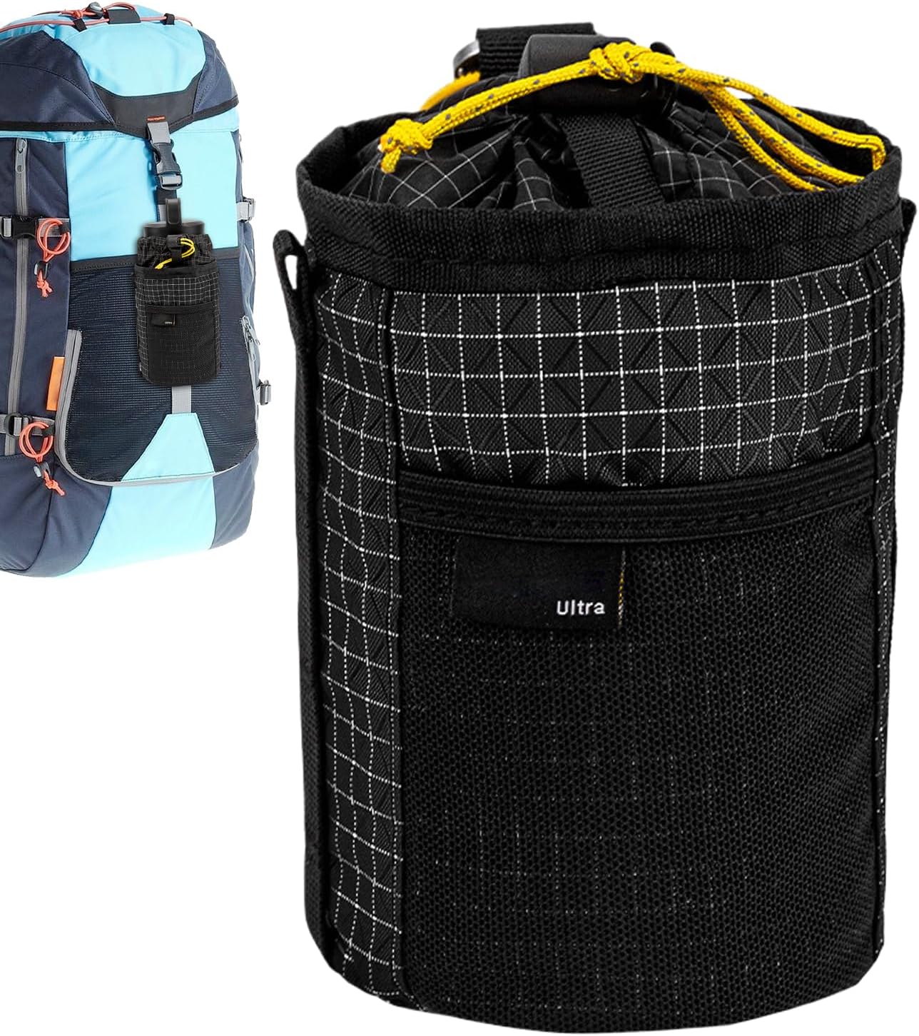 Accessorio Per Bottiglia D’Acqua Per Zaino – Portatore A Tracolla Con Cinghie Regolabili,Borsa Portaborraccia Per Cintura,Per Allenamento Escursionismo Scuola Viaggio Palestra Corsa Sport