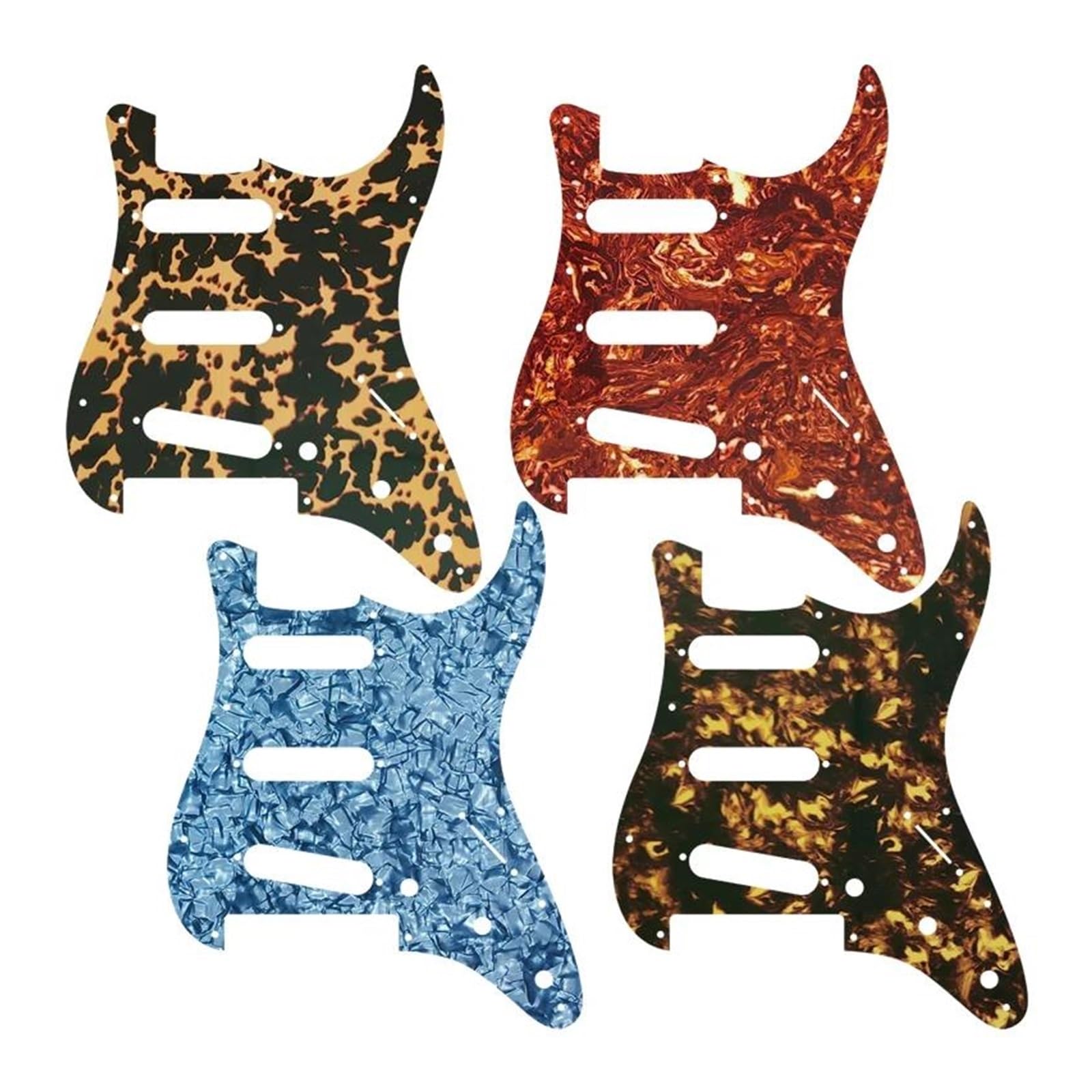 maskownica do gitary elektrycznej Części do gitary z mostkiem Tremolo Gitara Pickguard Pick Muzyka Zamienne akcesoria(4Ply Flame print 3)