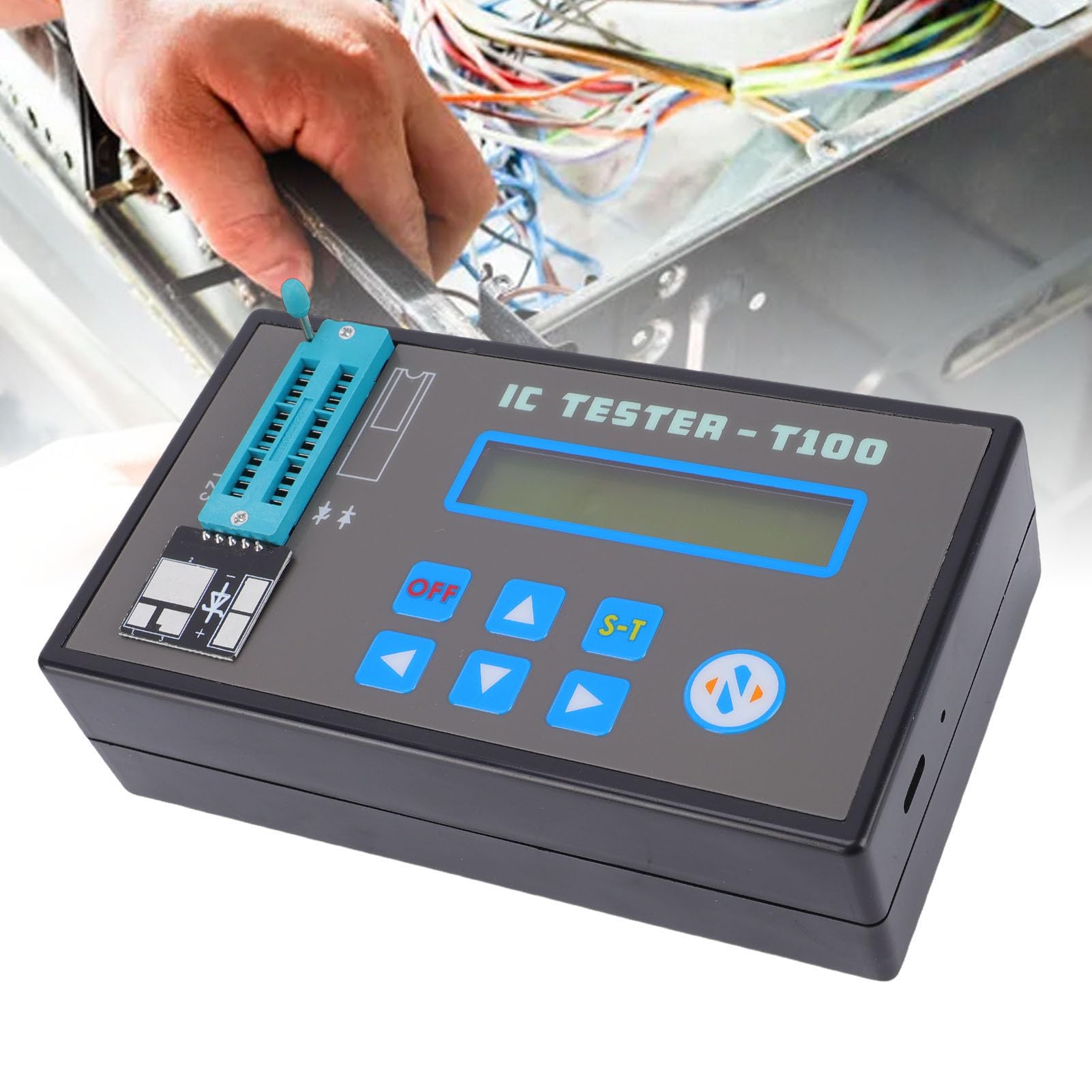 LED Ic Tester Transistor Tester Smd Componenti Elettronici Tester Multifunzione Transistor Diodo Triodo Ic Chip Tester per Moduli di Azionamento Manutenzione Componenti