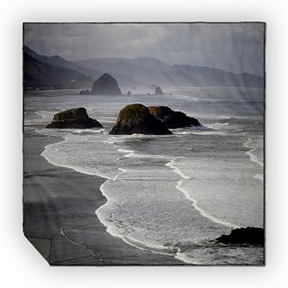 3dRose Cannon Beach and Haystack Rock, Oregon, USA - US38 JWI0508 - Jamie and Judy Wild Picnic Blanket