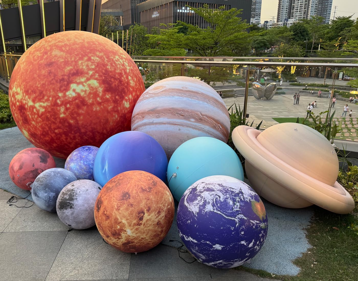 Inflatable Space Planets Solar System Set-8 Planets +Pluto+Sun and Moon-11 Pieces, Astronomy for Learning Education, Demonstration Tool, Galaxy Space Theme Party Decoration