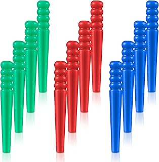 48 Pieces Plastic Cribbage Pegs 3 Colors Game Pegs Traditional Plastic Pegs Tapered Board Pegs Replacement Standard Pegs for Cribbage Traditional Board Game