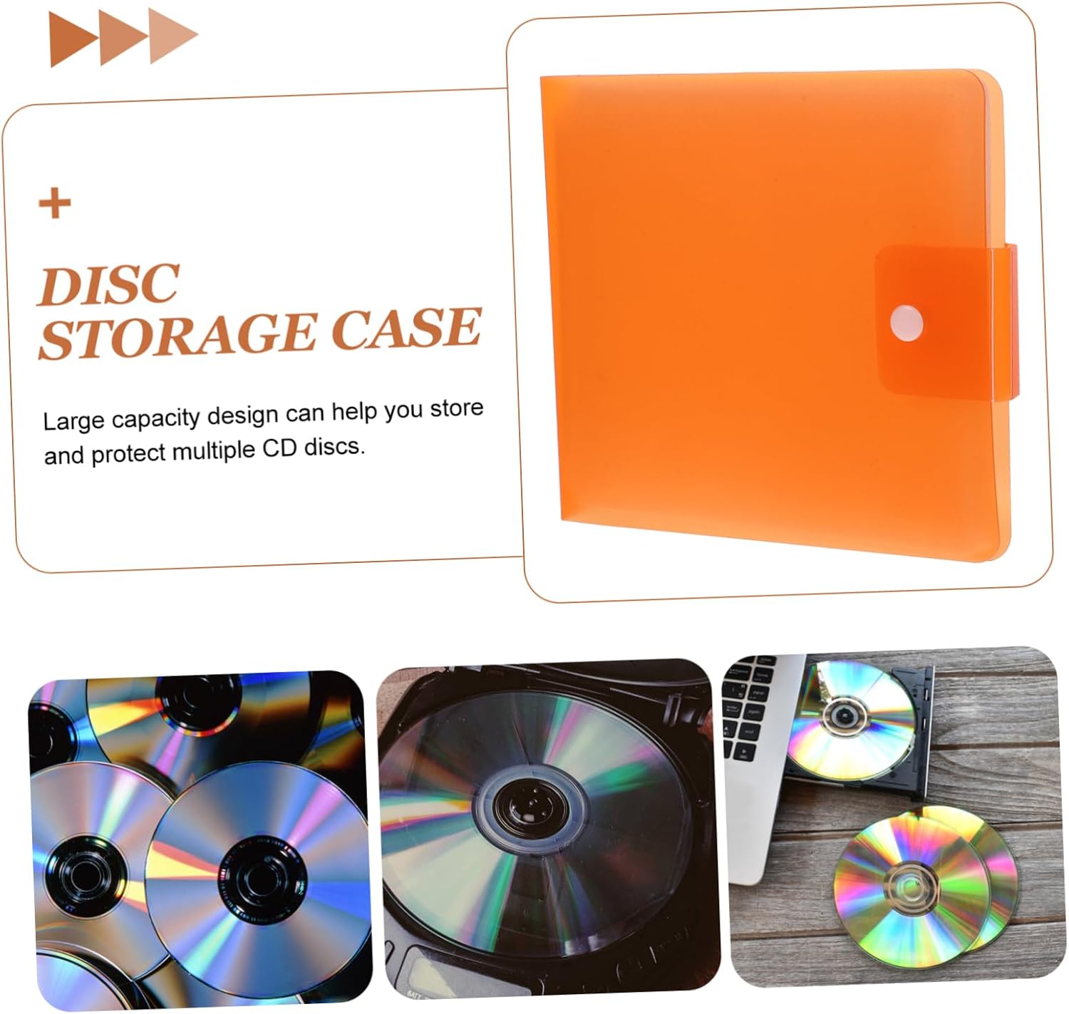 CD Storage Case 12 Capacity Plastic Portable Organizer for DVD image 5