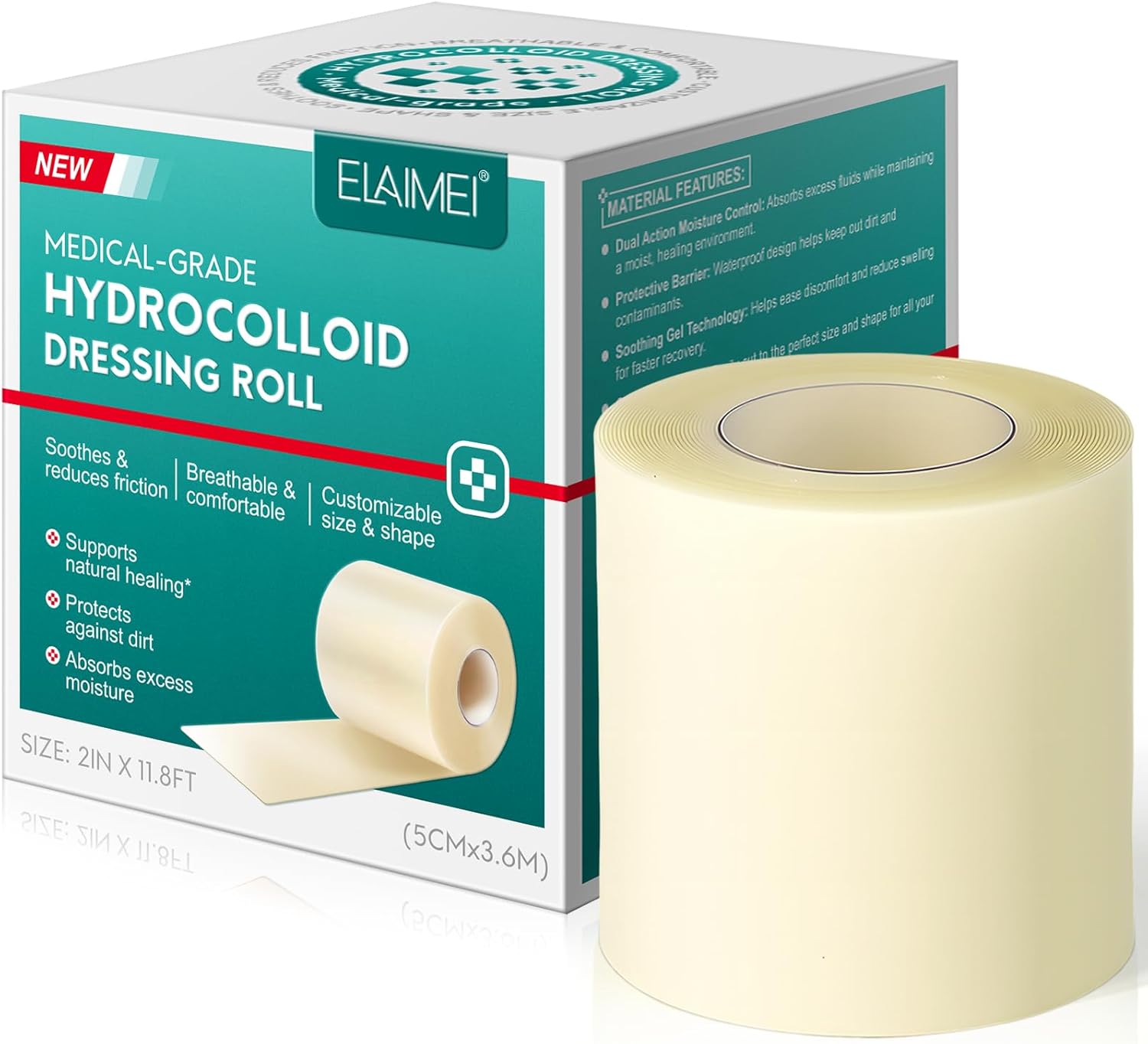 Cut-to-Size Waterproof Hydrocolloid Roll for Effective Wound Care Cut-to-Size Waterproof Hydrocolloid Roll for Effective Wound Care