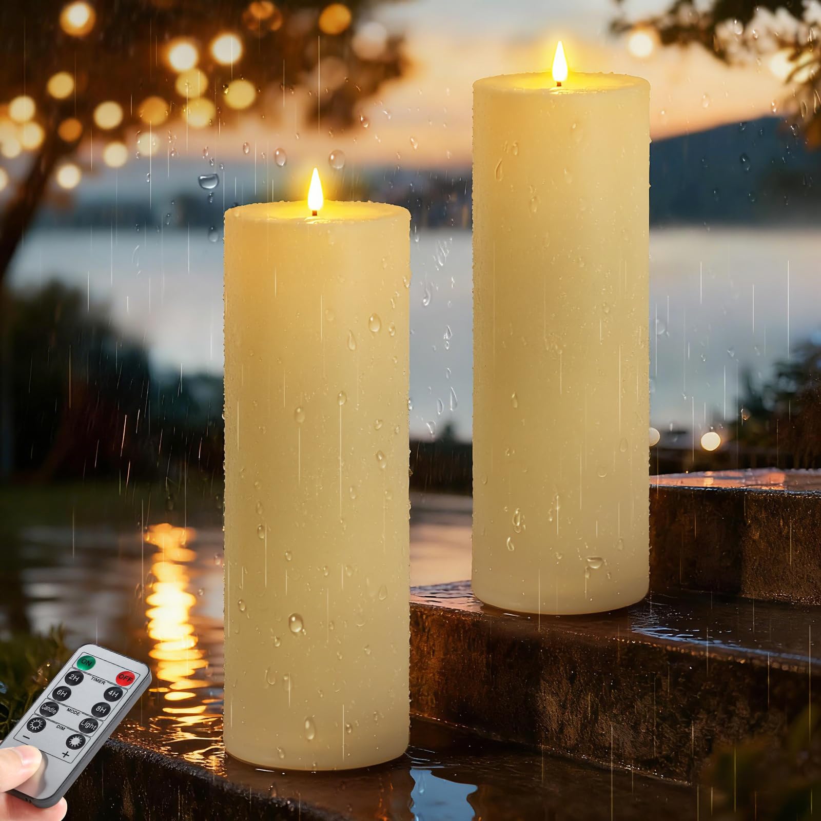 Ketom D10 x H30 CM Candele LED Fiamma Osc…