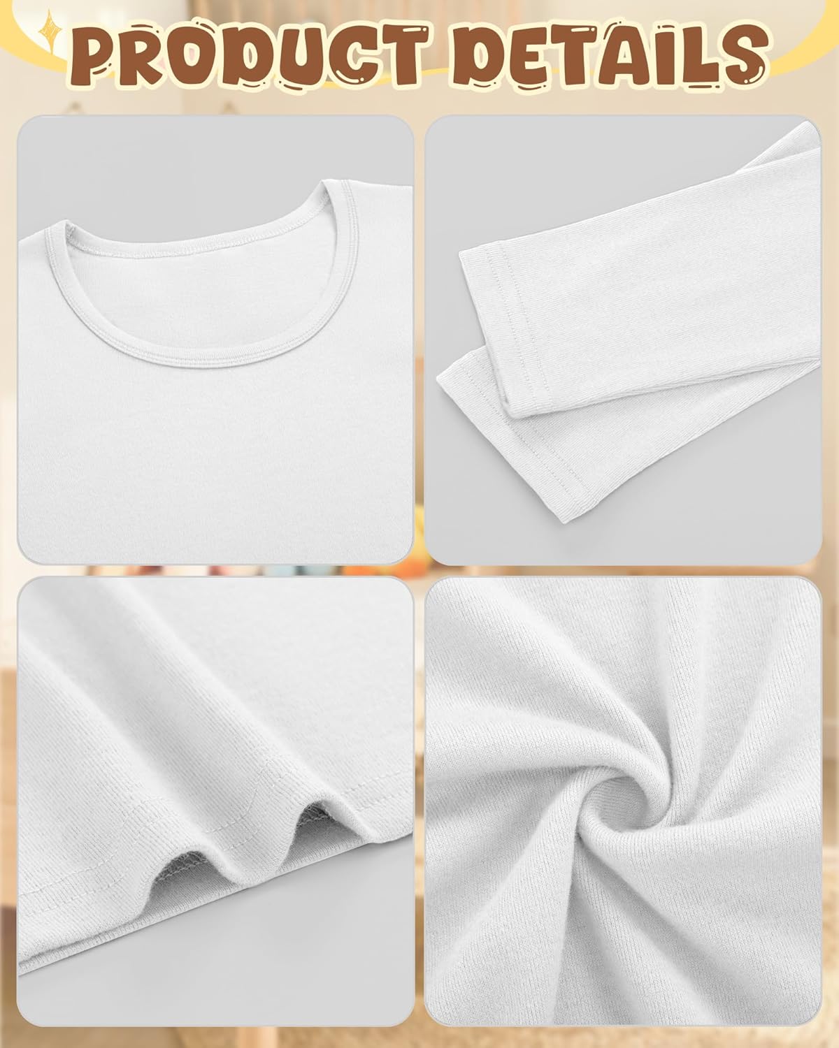 3 Pack Girls Long Sleeve Shirts Kids Cotton Scoop Neck Casual Tops Loose Soft Layering Basic Tees 5-14 Years Teens - Image 5