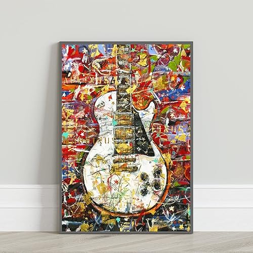 Miniatura 2 de QAZWSX Pintura de diamante 5D Guitarra Imagen de diamantes de imitación Bordado Mariposa Mosaico Paisaje Decoración del hogar 11.8x15.7 in