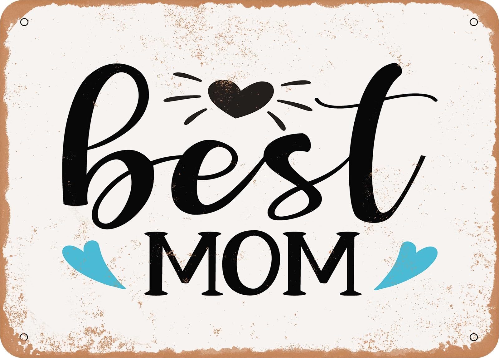 Miaomansenstore Metal Sign - Best Mom - Vintage Look Sign Home Decor