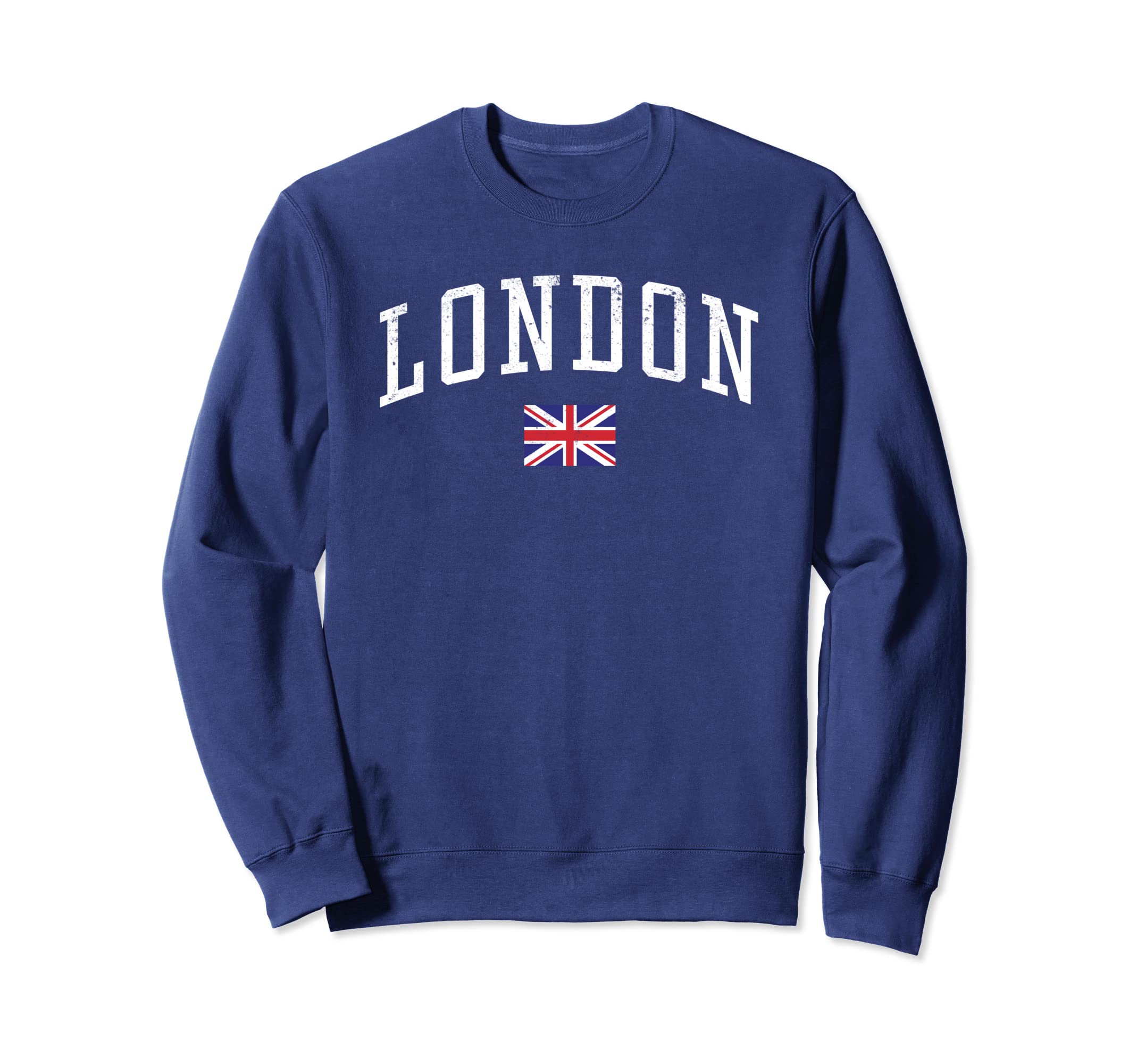 Tout Wear EnglandVintage London England Country Flag Souvenir Vacation SweatshirtOEKO-TEX STANDARD 100