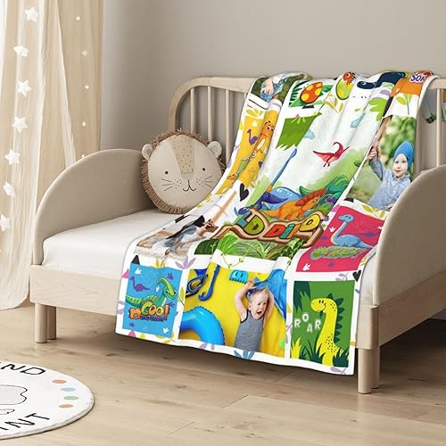 Miniatura 2 de Manta personalizada con foto y nombre para niños, mantas personalizadas para niños pequeños y adultos, manta personalizada para bebés y adultos,