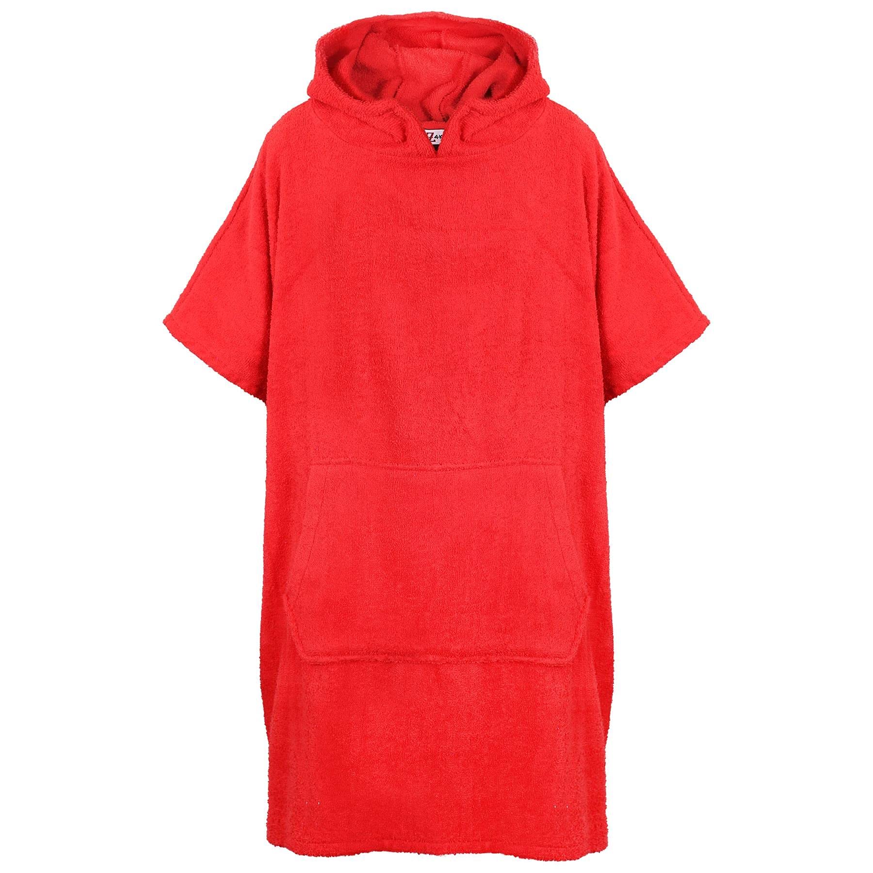 A2z Men's Red Adults Towel Poncho Bathrobe Soft Beach Bath Swim Robe Ladies - Towel Bathrobe 128 S-M