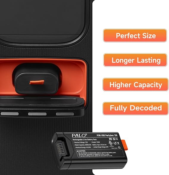 6000mAh Battery Replacement Compatible with JBL PartyBox Club 120 Portable Speaker, 7.2V Replacement for Battery 200