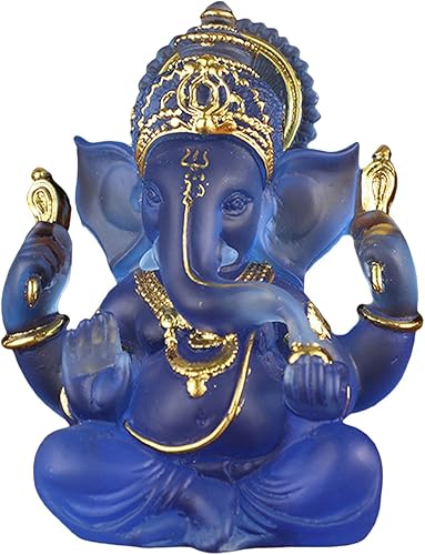 Miniatura 3 de Figura india Fengshui Señor estatuas hogar Adornos Artesanía Blanco, Azul, eléphant