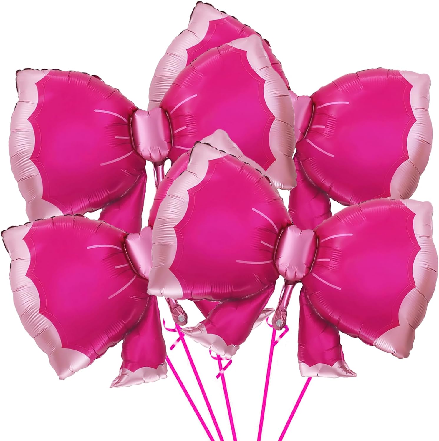 Pink Bow Balloons Hot Pink Foil Balloon Large Pink Bow