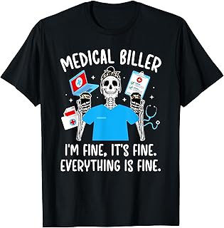 Medical Biller I'm Fine Medical Billing Specialist T-Shirt