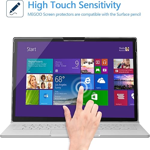 Miniatura 3 de Megoo Protector de pantalla para Surface Book 3 de 15 pulgadas, vidrio templado, transparente HD, dureza 9H, también para Microsoft Surface Book 2