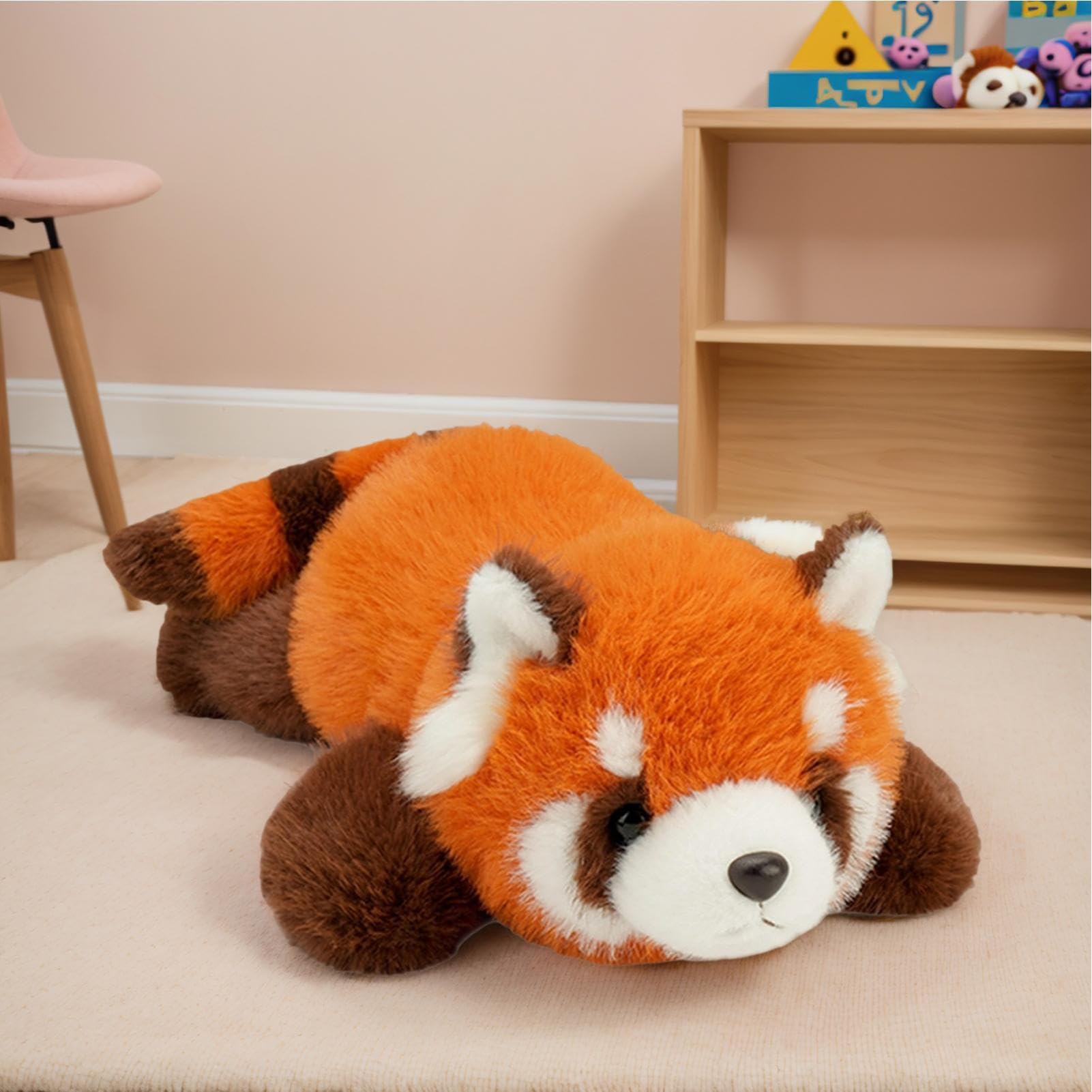 Pluszowa Panda Czerwona Miękkie Zabawki Plusowe Zwierzątka | Maskotka Towarzysząca Panda Czerwona Dla Dorosłych Dzieci Sofa Łóżko Salon Sypialnia Samochód Biuro Pokój Dziecięcy Dom