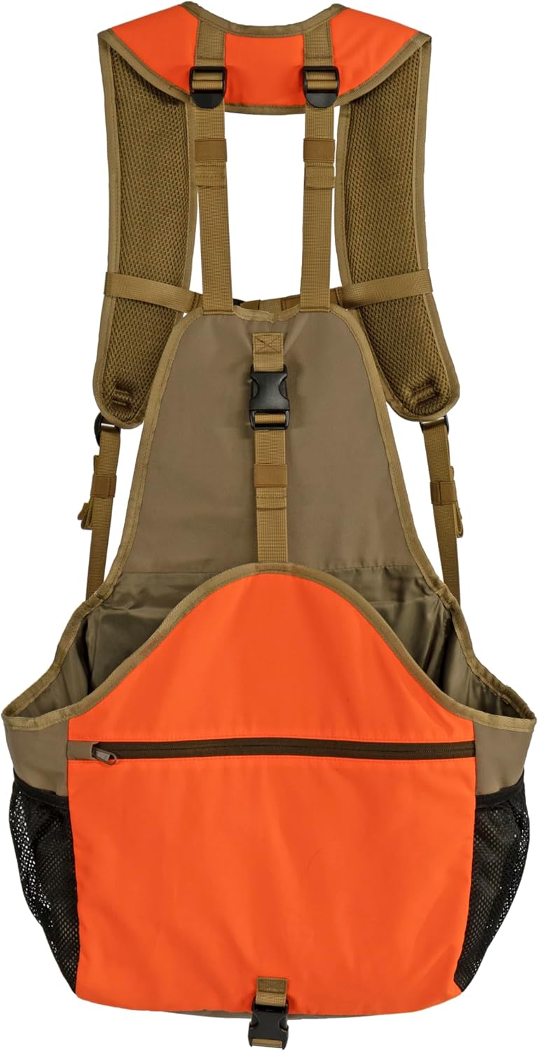 Gamehide Mens Upland Game Bird Hunting Strap Vest Fully Adjusble With Orange Tipping - Image 2